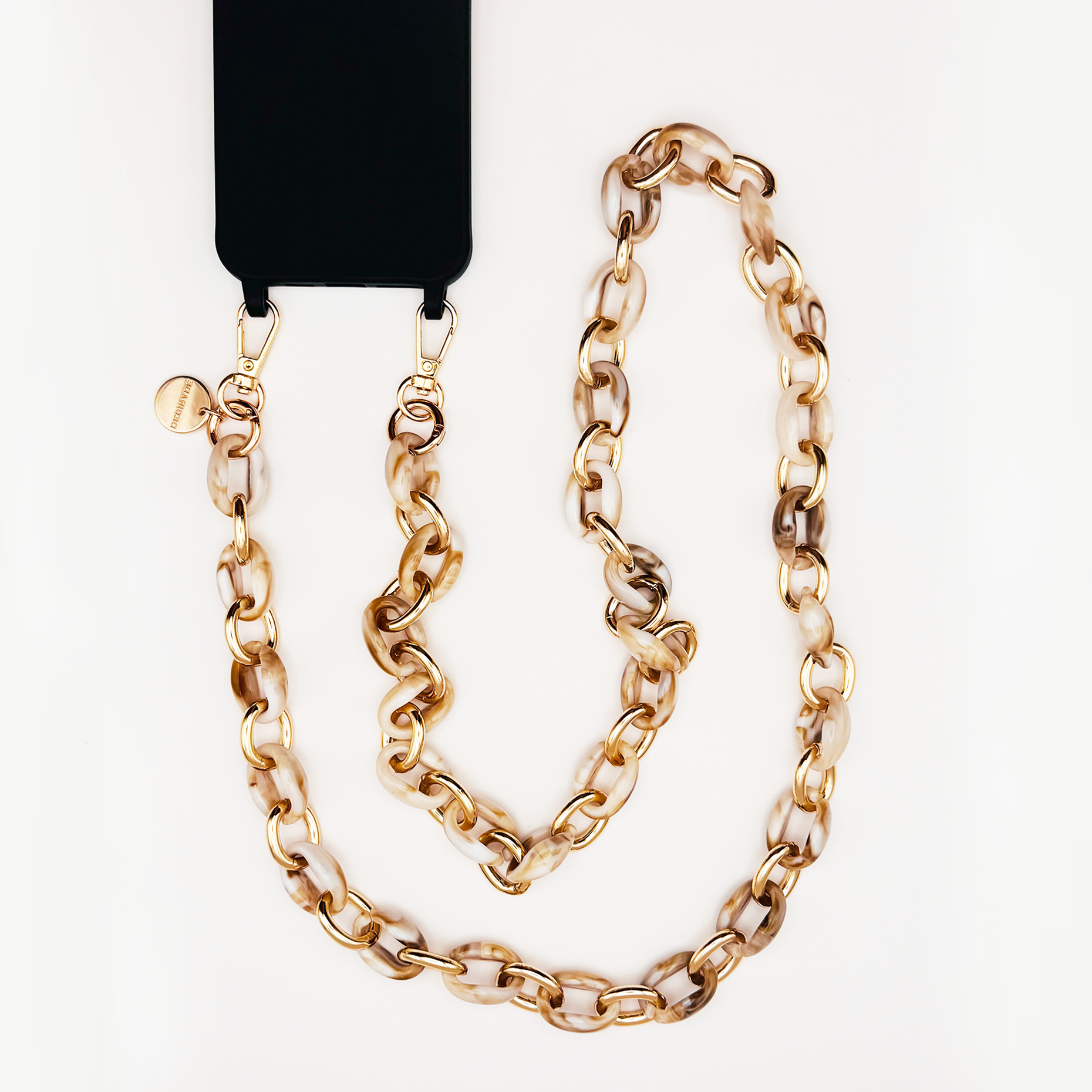 Latte Swirl – Crossbody Phone Strap