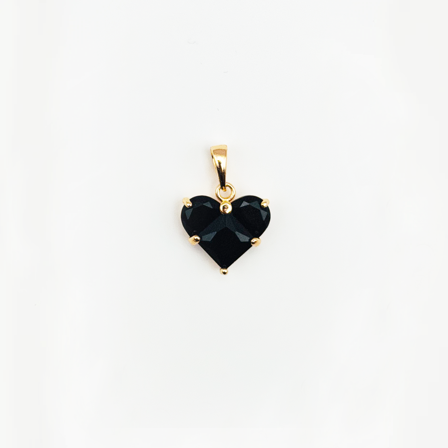 Obsidian Heart Charm