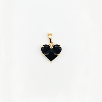 Obsidian Heart Charm