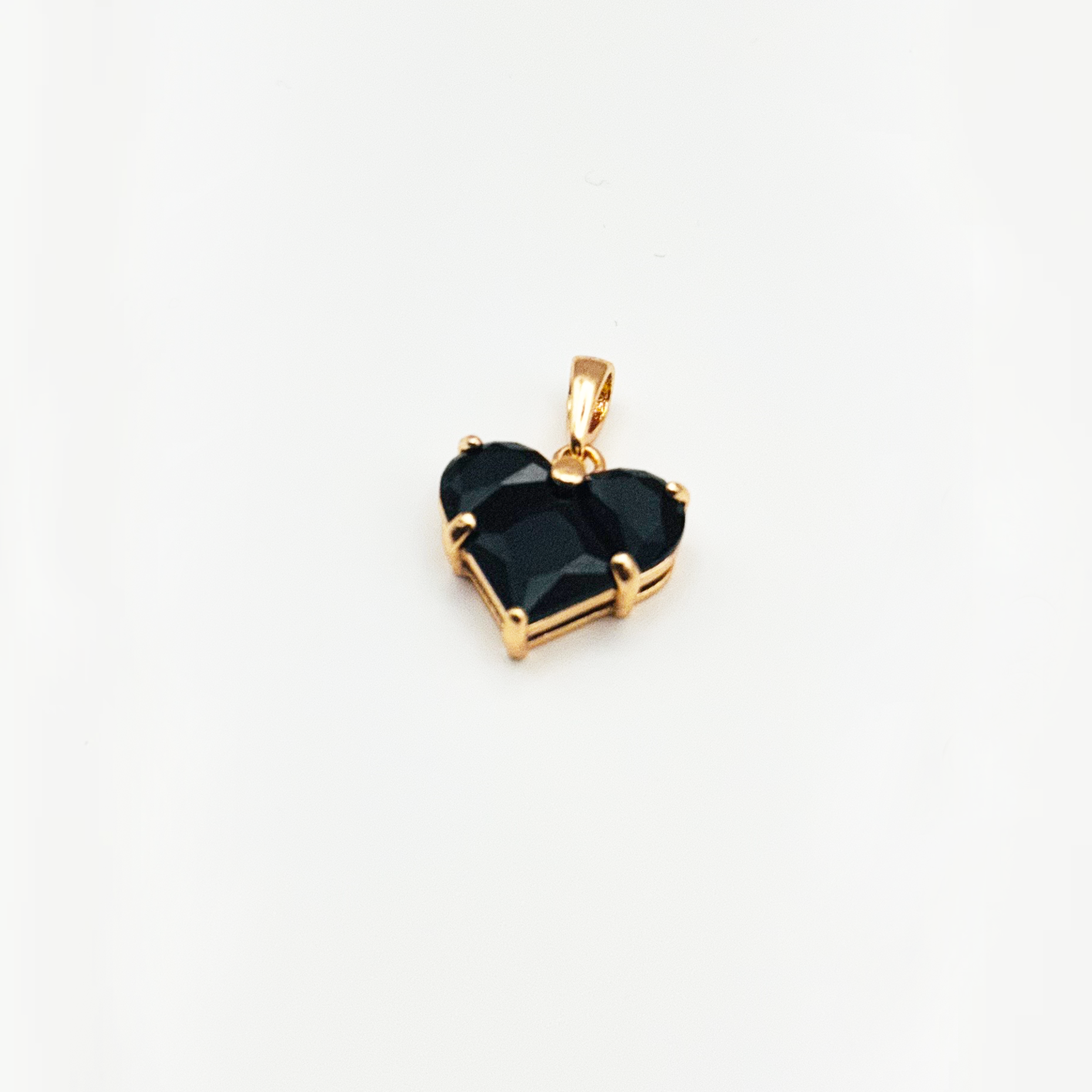 Obsidian Heart Charm