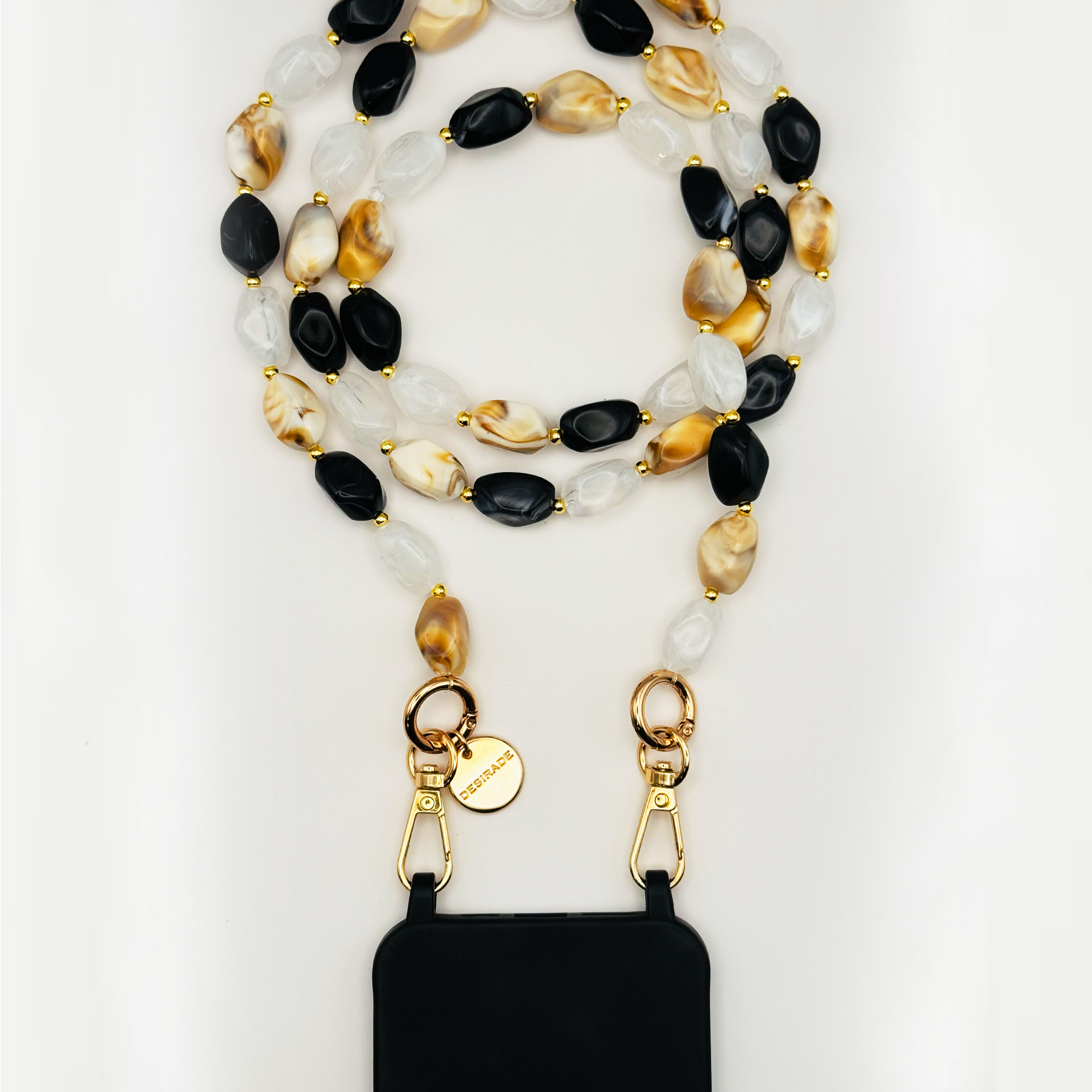 Mocha Swirl – Crossbody Phone Strap