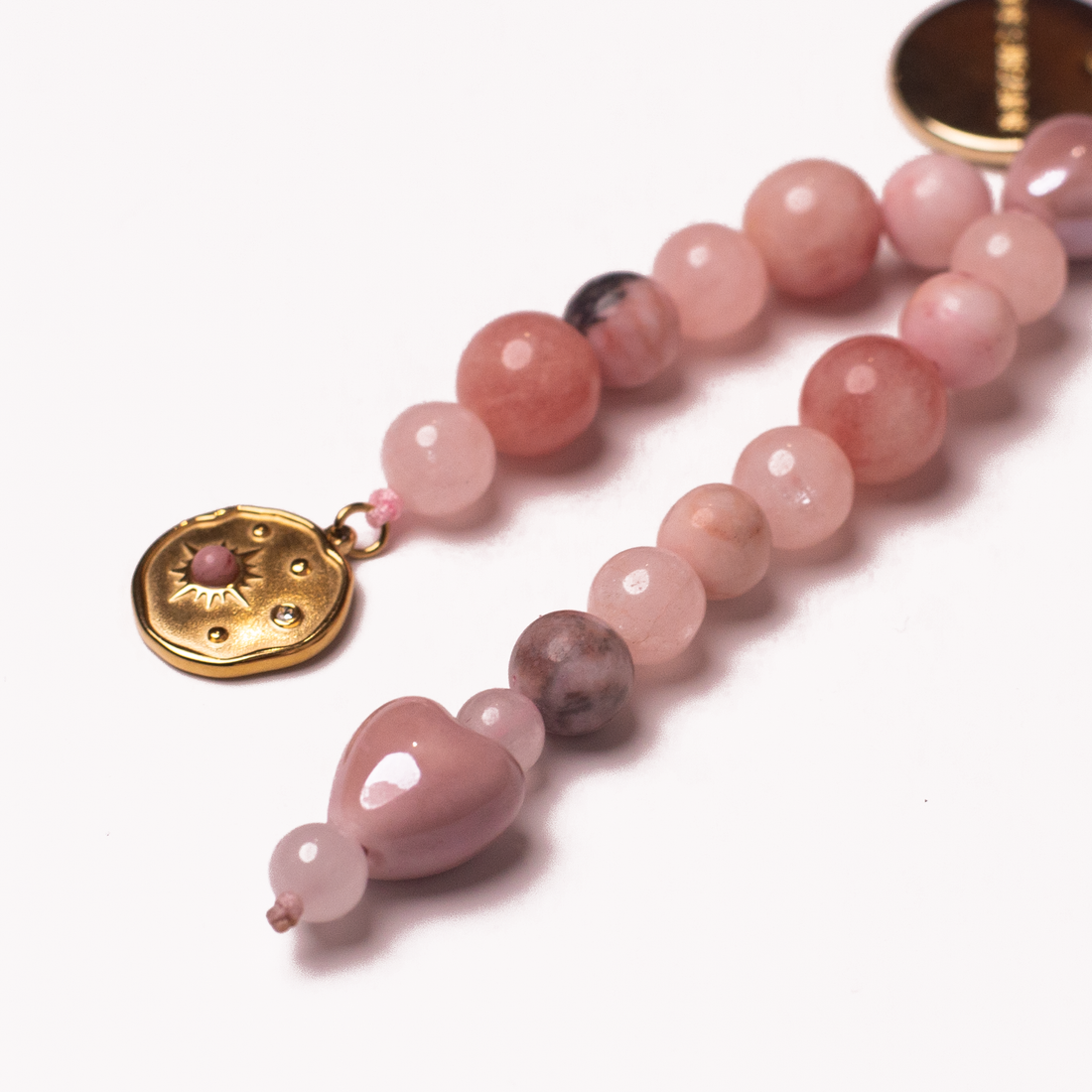 ROSA SOAVE – Charm pentru geantă din pietre naturale și ceramică