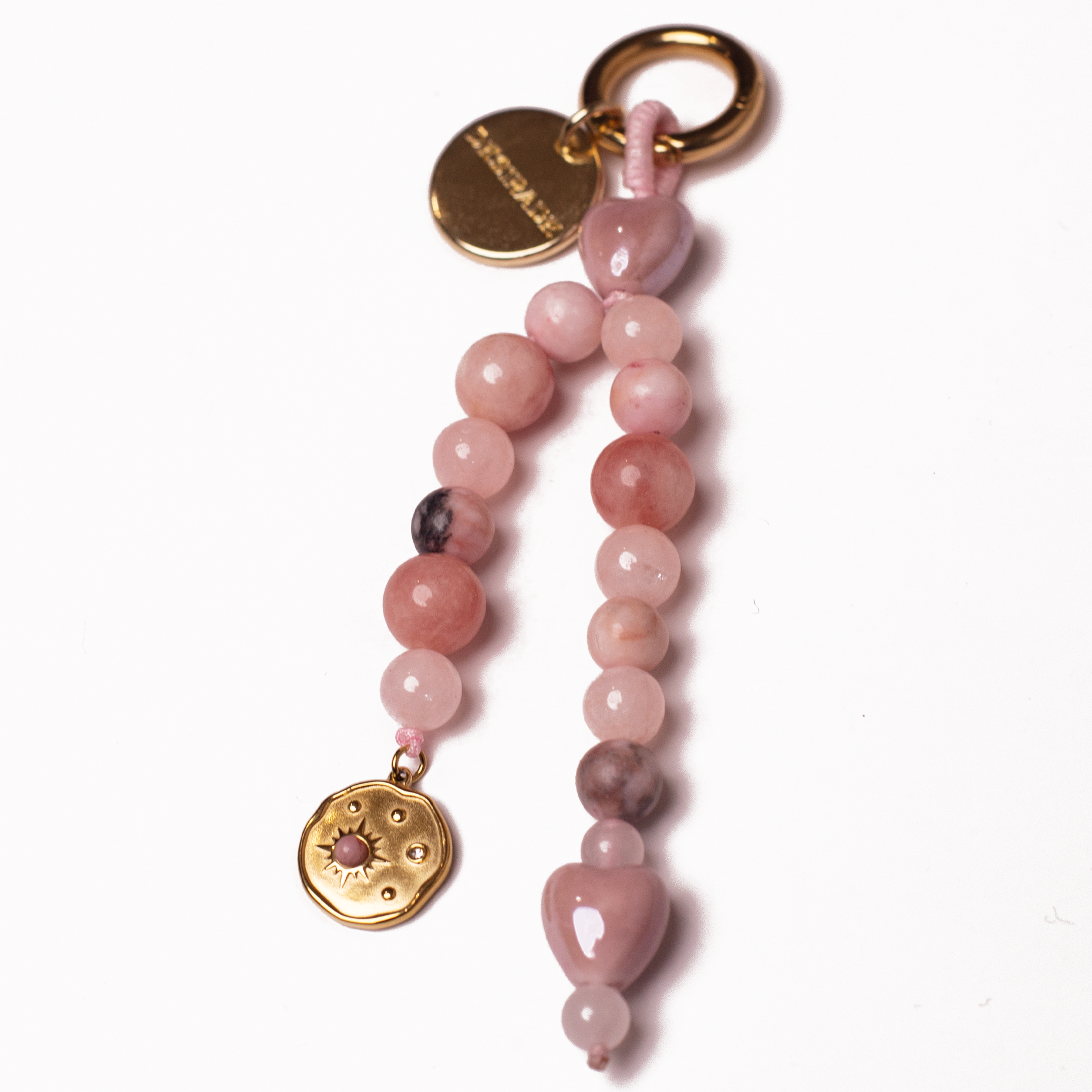 ROSA SOAVE – Charm pentru geantă din pietre naturale și ceramică