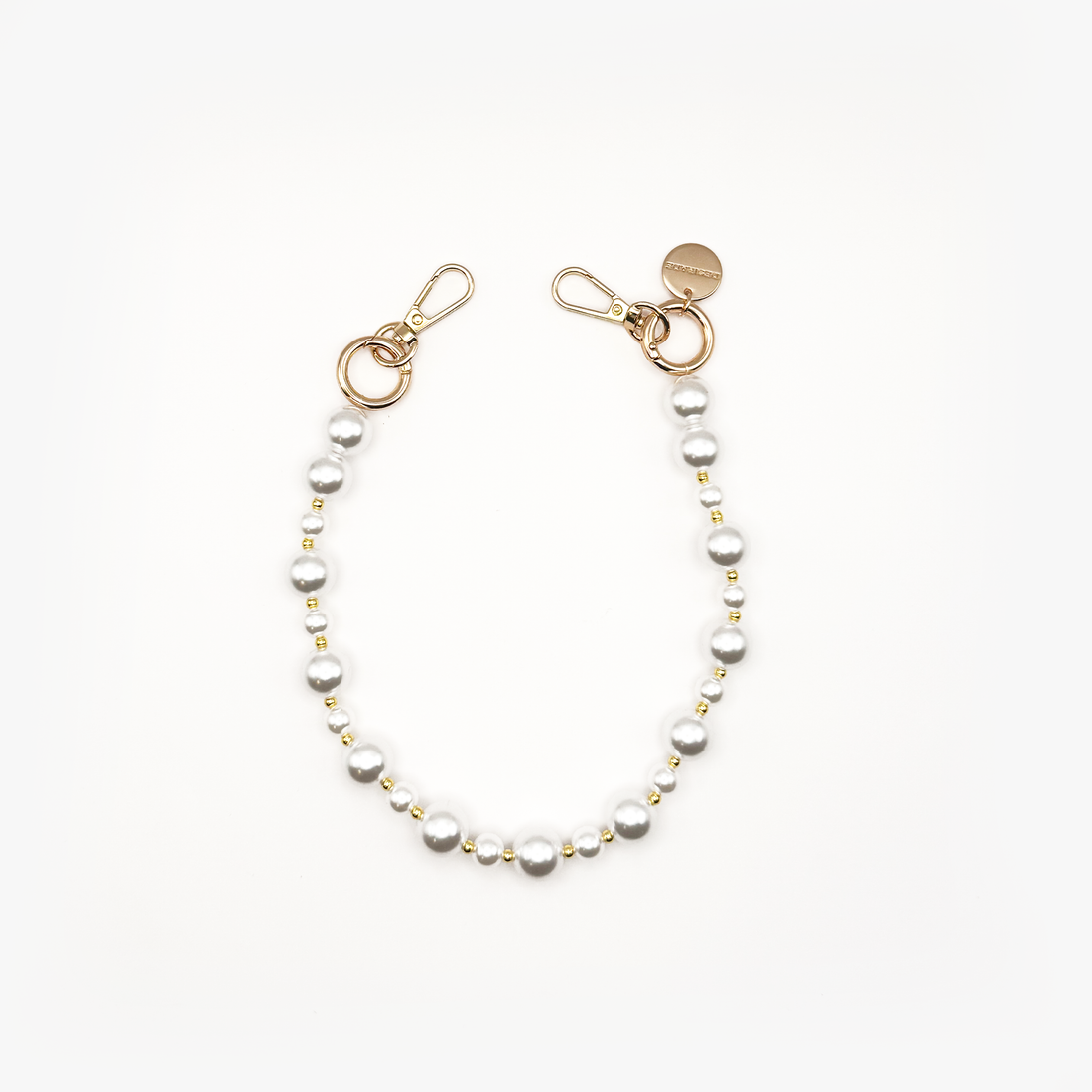 Pearl Touch Gold – Short strap with pearls &amp; gold accents