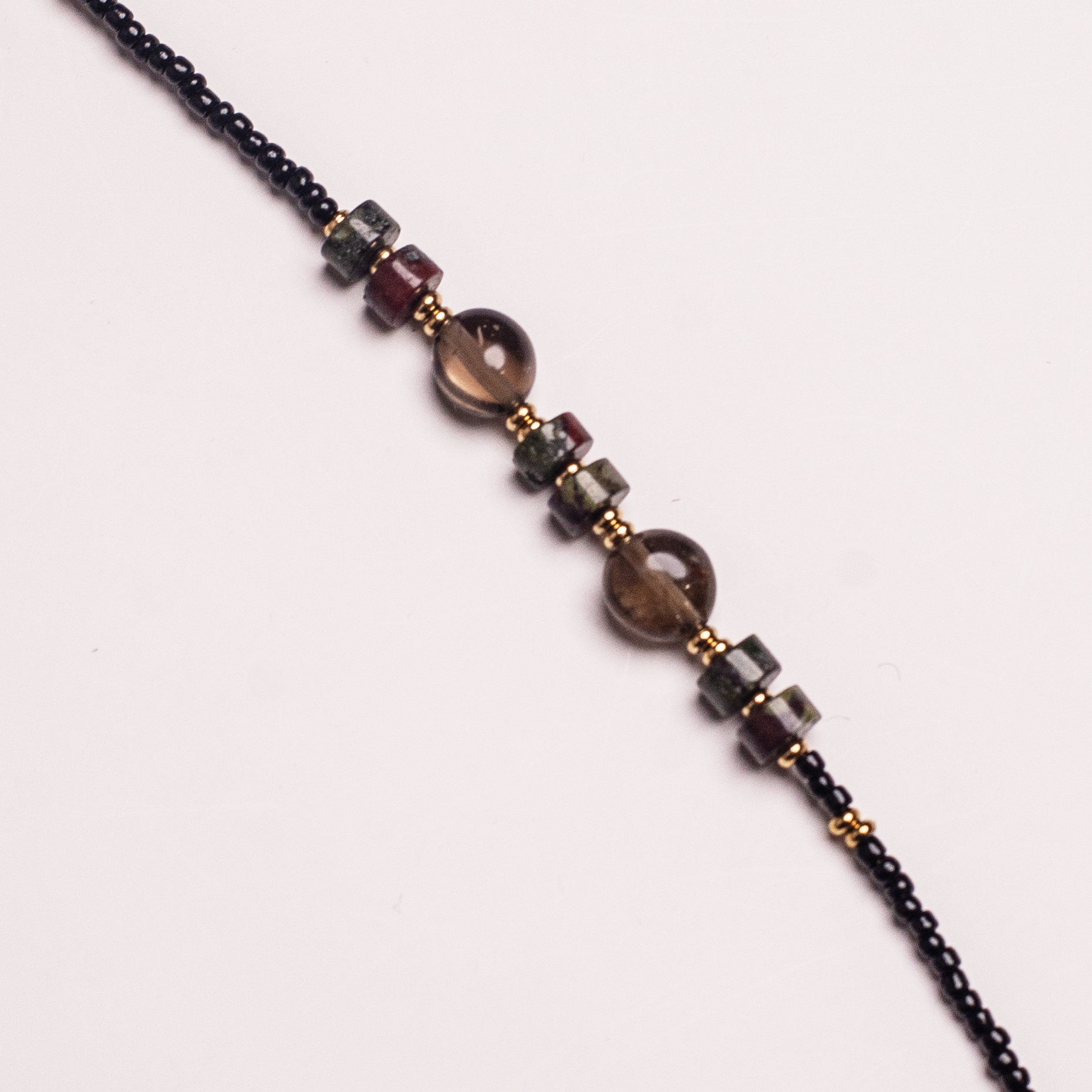 CRISTAL TÈ - Strap pentru telefon din pietre naturale 32cm