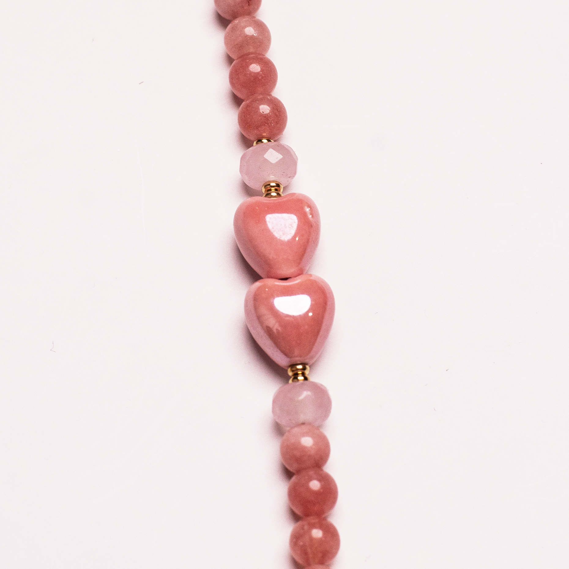 ROSA SOAVE – Strap pentru telefon din ceramică și pietre naturale 32cm