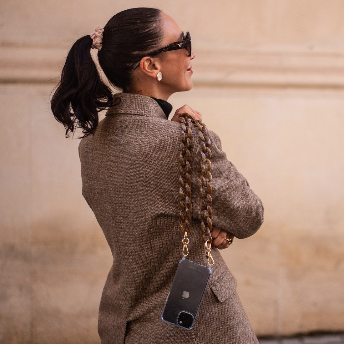 Chestnut Luxe – Crossbody Phone Strap