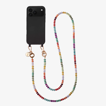 VIA DEI COLORI – Strap crossbody pentru telefon din pietre naturale 120cm