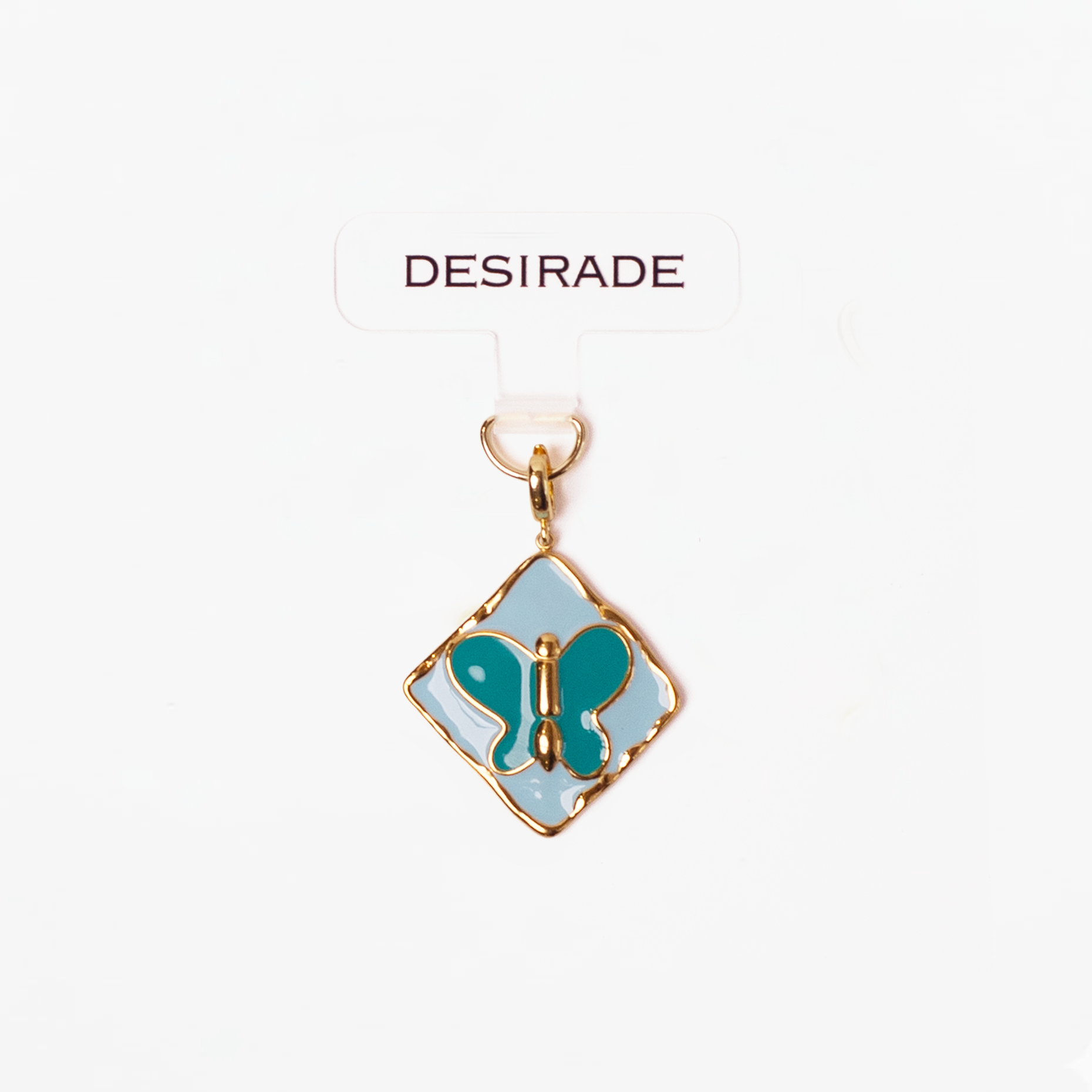 Butterfly Turquoise: Adaptor + Charm Fluture Turcoaz – 18K Edition