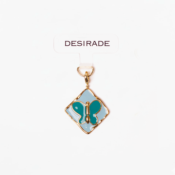 Butterfly Turquoise: Adaptor + Charm Fluture Turcoaz – 18K Edition